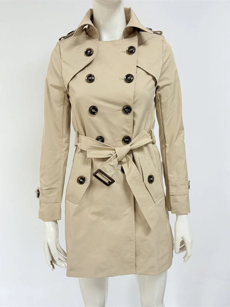 Xiaoxiangfeng Jacket Women2026Spring Autumn Winter New Fashion Windbreaker British Style Long Trench Coat Loose Female Outerwear