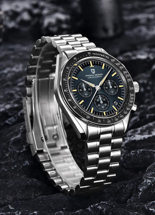 PAGANI DESIGN 2026 Nuovo CK2988 Orologio da Polso da Uomo al Quarzo di Lusso Retrò con Funzione Luna, Vetro Zaffiro e Cronografo di Precisione