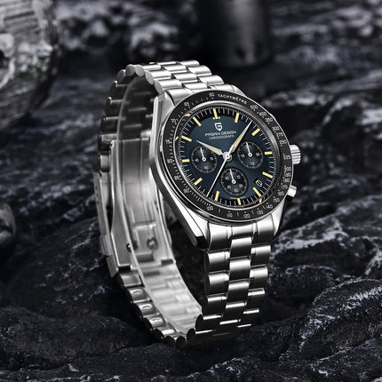 PAGANI DESIGN 2026 Nuovo CK2988 Orologio da Polso da Uomo al Quarzo di Lusso Retrò con Funzione Luna, Vetro Zaffiro e Cronografo di Precisione