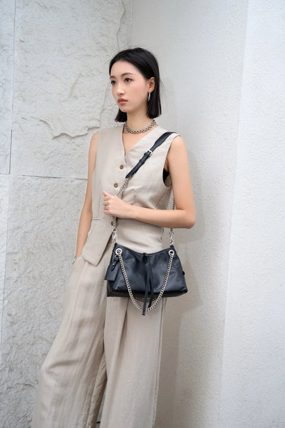 Women's Soft Top Grain Leather Tote Bag - Large Capacity Crossbody Shoulder Underarm Bag, Stylish Versatile Shopping Handbag