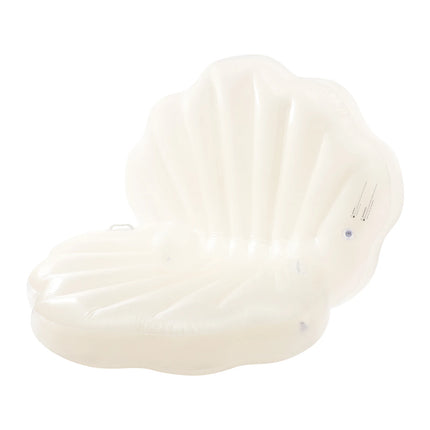 Galleggiante gonfiabile per piscina con conchiglia, lettino da spiaggia portatile in PVC da 120 * 120 * 120 cm, fila galleggiante con conchiglia per bambini adulti con palla di perle e 2 maniglie