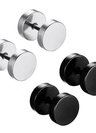 1 paio di orecchini a bottone a cerchio rotondo in acciaio inossidabile per uomo donna che non sbiadiscono gioielli per orecchini platinumshop