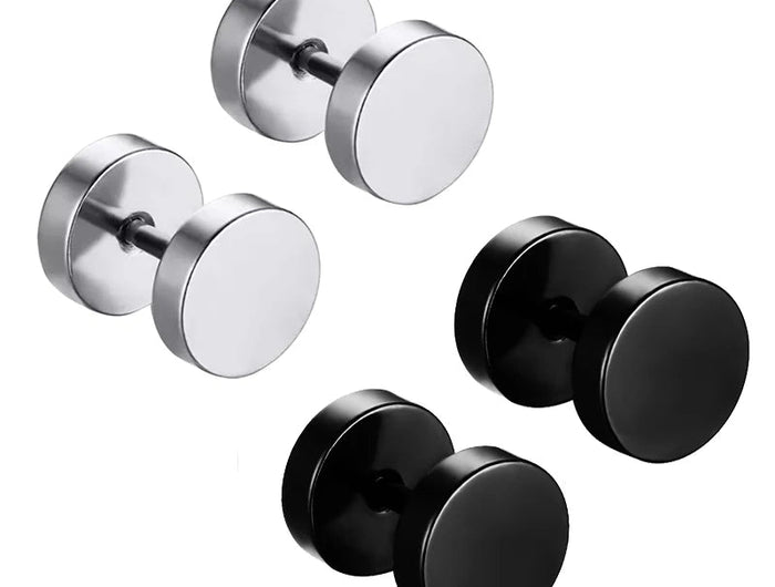 1 paio di orecchini a bottone a cerchio rotondo in acciaio inossidabile per uomo donna che non sbiadiscono gioielli per orecchini platinumshop