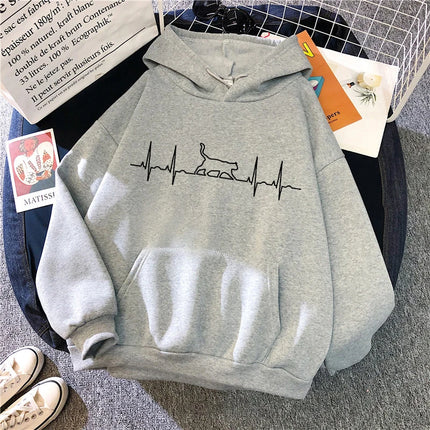 Aesthetic Y2k 90s Hoodies Funny Cute Cat Sweatshirt for Women Harajuku Graphic Pullovers 2000s Ulzzang Gothic Streetwear Female