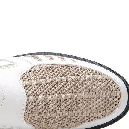 Scarpe basse formali estive maschili Scarpe casual traspiranti da uomo Scava fuori mocassini da uomo Mocassini fantastici Scarpe da esterno slip on fatte a mano
