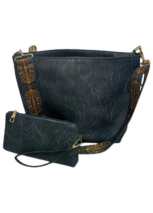 Borsa tote in morbida PU a 2 pezzi, grande capacità, stile bohémien, con tracolla larga, borsa a spalla e a mano, regalo di compleanno ideale