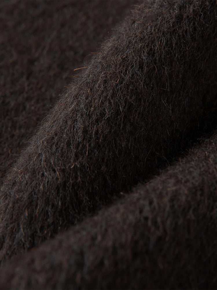 DUSHU Short Wool Coat  Fox Fur Collar and Camel Hair Women Warm Single Breasted Elegant Temperament Winter Batwing Sleeve