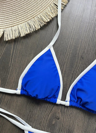 Costume da Bagno Bikini Brasiliano Ricamato a Contrasto con Patchwork per Donna - Set Estivo da Spiaggia platinumshop