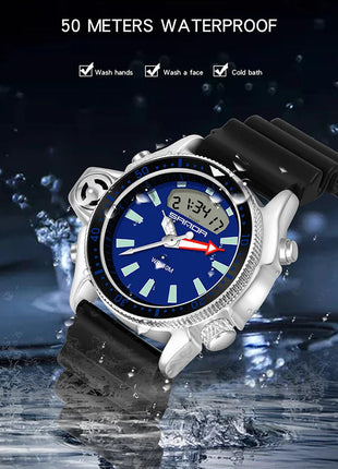 SANDA Sport orologio digitale al quarzo da uomo orologi subacquei creativi orologio da uomo con allarme impermeabile orologio con doppio Display Relogio Masculino platinumshop