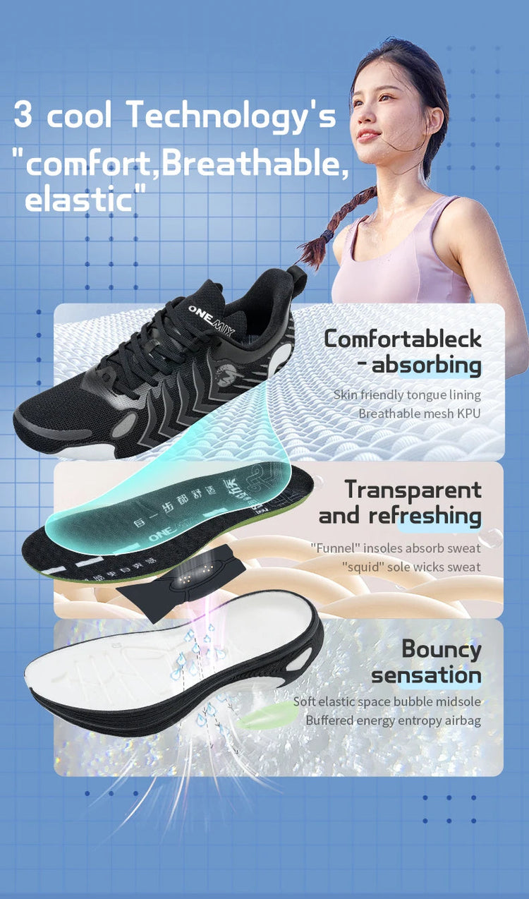 ONEMIX Orca Uomo Ammortizzazione Scarpe da corsa Allenamento Scarpe sportive da atletica all'aperto Scarpe da ginnastica invernali da uomo antiscivolo resistenti all'usura PlatiNum