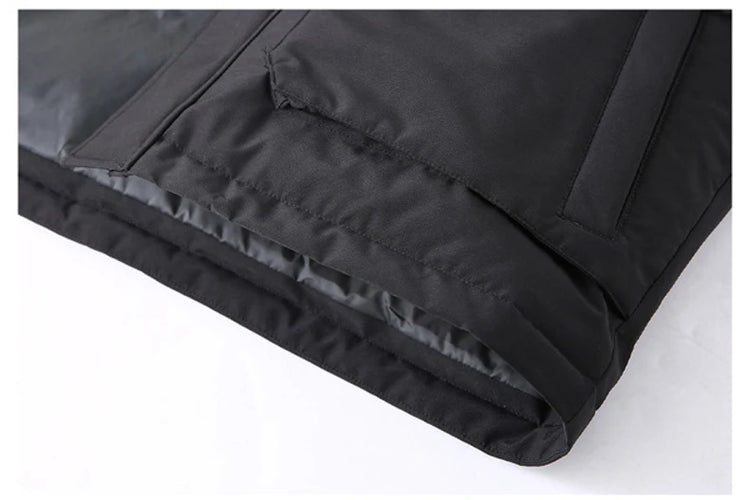 Winter -30 Degree Down Jacket Men Down Cotton Parkas Coat Mid-length Large Fur Collar Male Thicken Coat Snow Overcoat Parka