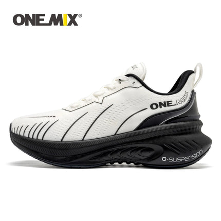 ONEMIX Nuove scarpe da corsa ammortizzanti per uomo Runner pesanti adatti Stringate Sport Donna Scarpe da ginnastica da uomo atletiche all'aperto antiscivolo PlatiNum