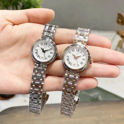 Orologio da Donna Suojiali Little Beauty, Quadrante Piccolo con Numeri Romani, Elegante e Delicato, Cinturino in Acciaio o Pelle Opzionale, Orologio da Polso Femminile alla Moda per Uso Quotidiano Casual