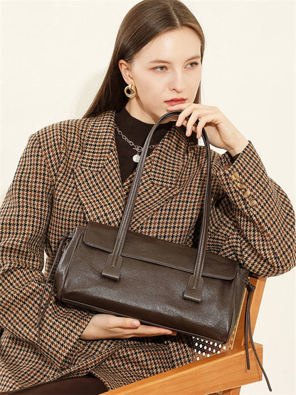 2025 nuova borsa a tracolla da donna in vera pelle borsa di lusso in pelle bovina di grande capacità borsa baguette rossa vino a striscia lunga femminile