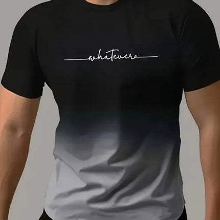 Men's Plain Printed T-shirt Oversized Fashion Summer Outdoor Breathable Men's Top New Crew Neck Short Sleeve