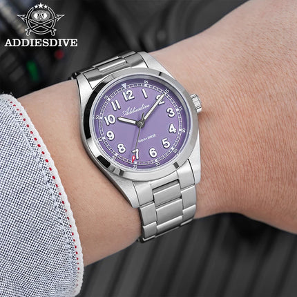 ADDIESDIVE Luxury Men's Watch 100m Water Resistance Sapphire Glass BGW9 Super Luminous Quartz Movement Stainless Steel Bracelet