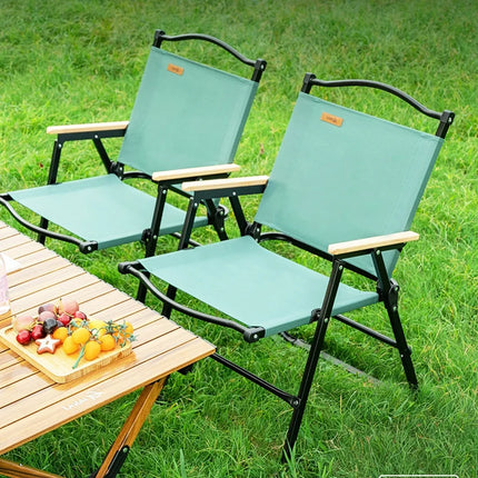 GIANXI Sedia pieghevole verde da campeggio estiva all'aperto Telaio in alluminio nero Sedia da pesca ultraleggera portatile Sedia da spiaggia per barbecue