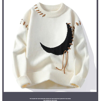 2025 Korean Style Men Women Sweater Knitted Trendy Youth Student Style Knitwear Top Casual Warm Crew Neck Knitted Pullover 4XL-M