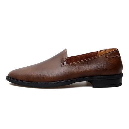 Big Size 47 48 mocassini da uomo Slip On scarpe Casual in pelle estate punta a punta larghezza stretta stile coreano Slip-On in morbida pelle