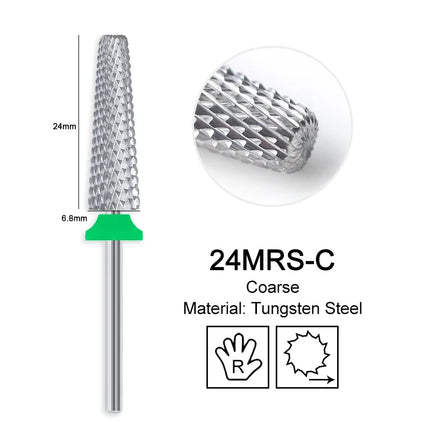 Carbide Large Cone Nail Drill Bits Electric Milling Cutter For Gel Polish Removal Grinding DIY Home Salon Manicure Pedicure Nail Art Accessories Supplies