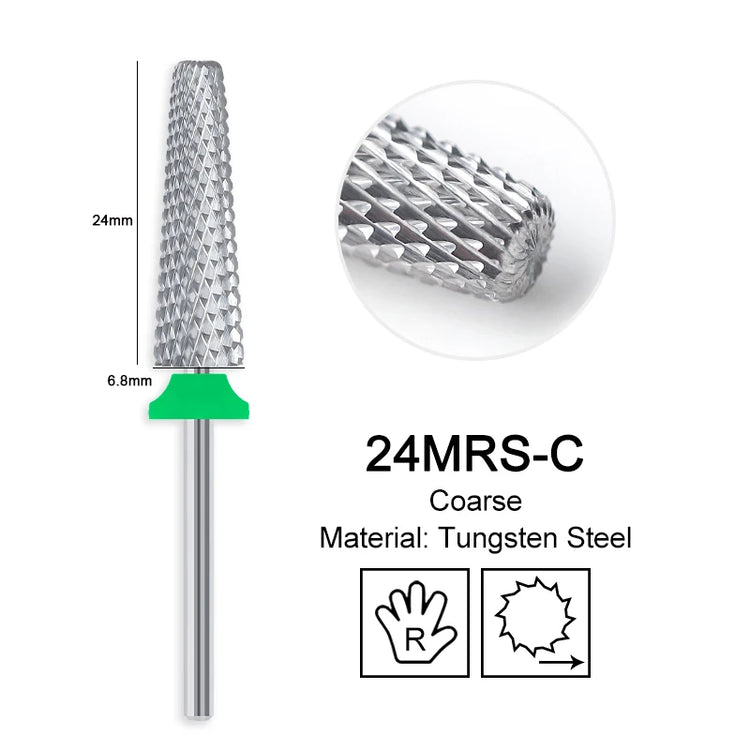 Carbide Large Cone Nail Drill Bits Electric Milling Cutter For Gel Polish Removal Grinding DIY Home Salon Manicure Pedicure Nail Art Accessories Supplies