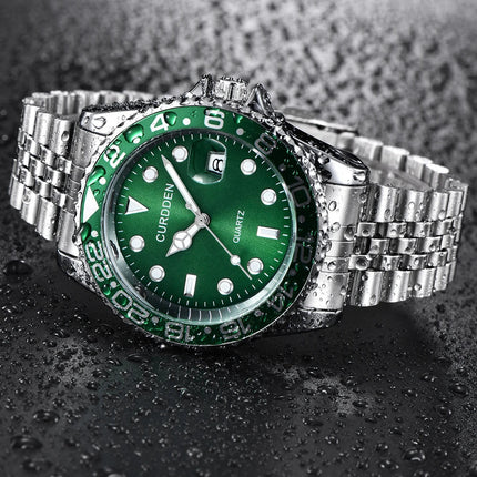 Orologi di marca CURDDEN dal design originale per uomo Orologio al quarzo con data dorata in acciaio inossidabile pieno di moda Erkek Kol Satleri Relogio platinumshop