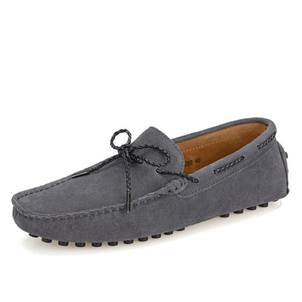 Mocassini da Uomo in Stile Italiano, Scarpe in Pelle Scamosciata, Calzature Comode e Leggere per Guida e Club