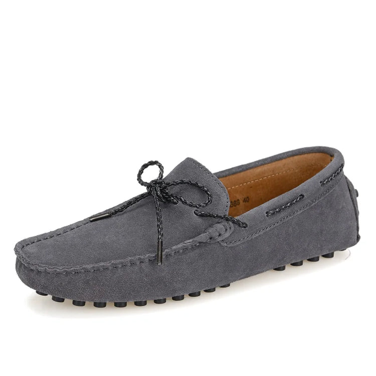 Mocassini da Uomo in Stile Italiano, Scarpe in Pelle Scamosciata, Calzature Comode e Leggere per Guida e Club