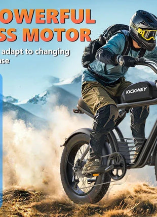 Bicicletta Elettrica KICKWEY K7 Peak 1500W 48V 18.2Ah con Pneumatici Larghi Fuoristrada 20x4.0, Cambio a 7 Velocità, Consegna Rapida, Velocità Massima di 55 Km/h e Autonomia di 100 Km