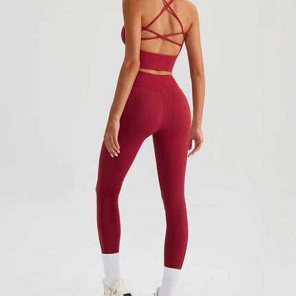 Women Gym Sports Leggings Workout Yoga Pants With Pockets High Waist Tights Fitness Pants Outdoors Running Training Trousers PlatiNum