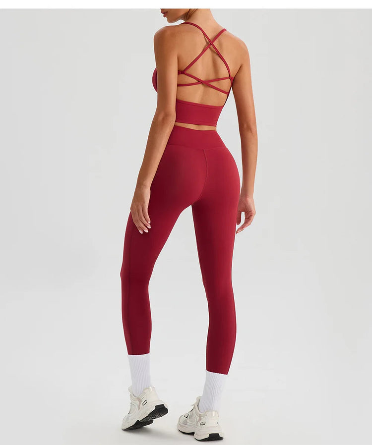 Women Gym Sports Leggings Workout Yoga Pants With Pockets High Waist Tights Fitness Pants Outdoors Running Training Trousers PlatiNum