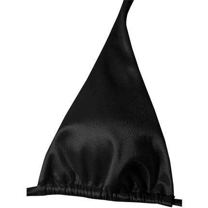 Sexy 13 colori Halter Satin Bikini brasiliano Donna Costumi da bagno Costume da bagno femminile Bikini a due pezzi Bagnante Costume da bagno Swim V4966 platinumshop