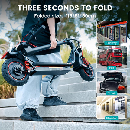 IScooter i10Pro Scooter elettrico da 10 pollici 800W 15Ah Scooter 45 km/h monopattino elettrico 60KM gamma potenti Scooter con APP