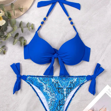 Sexy Push Up Bikini 2024 Costume da bagno donna Due pezzi Costumi da bagno Perizoma femminile Bikini Set Nuoto per costumi da bagno Biquini brasiliano platinumshop