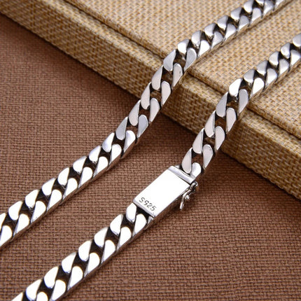 100% S925 Collana in argento sterling Bracciale Punk S925 Gioielli in argento Non sbiadisce mai Carry certificato Uomo Donna Gioielli Regali platinumshop