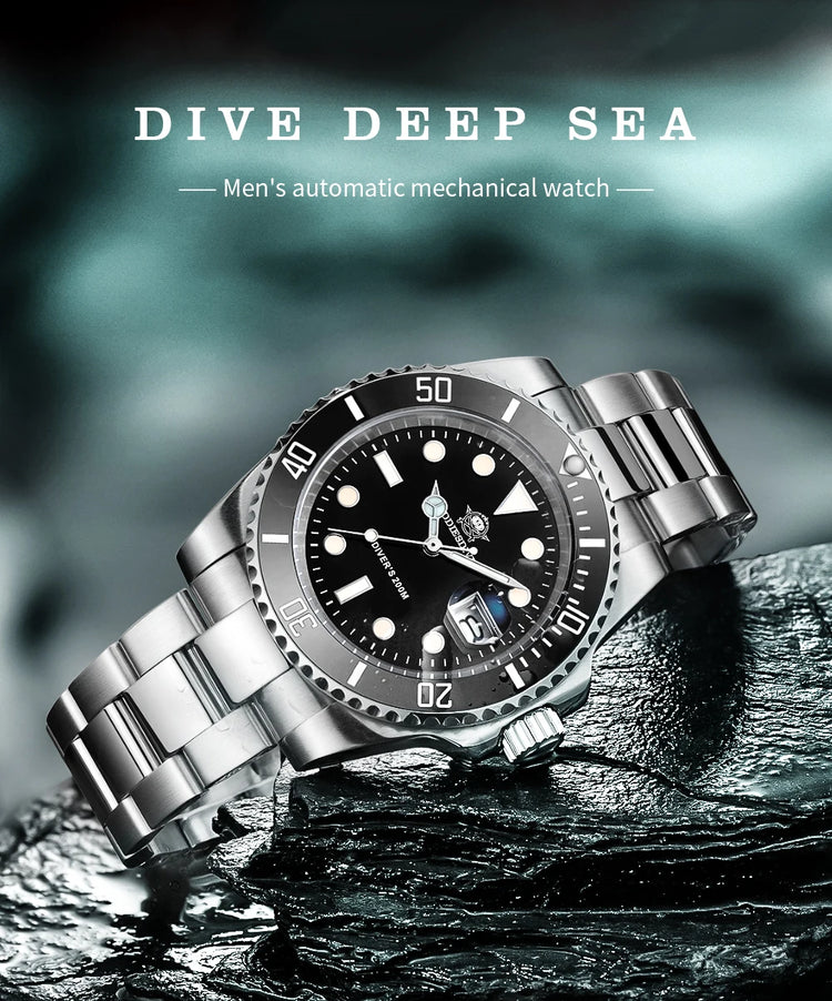 ADDIESDIVE Man Watch High Quality Ceramic Bezel Business Leisure 41mm Quartz Watches BGW9 Luminous 200m Waterproof Diver Watch