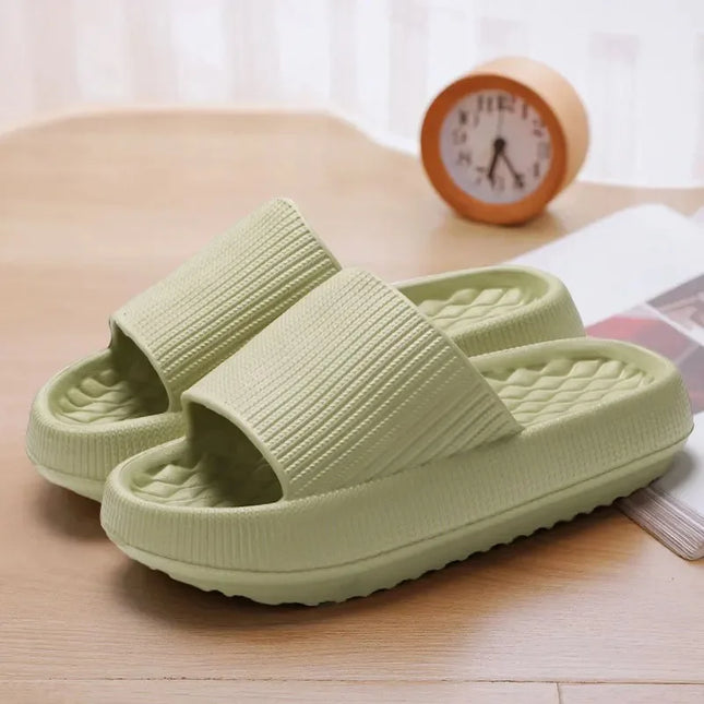 Pantofole nuvola con piattaforma spessa da donna Scivoli con cuscino con suola morbida in EVA Infradito da spiaggia estive Pantofole da bagno antiscivolo da donna