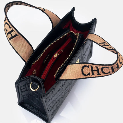 CHCH Fashion Monogram Print High Quality Metal Logo Casual Light Luxury Brand Designer 2025 New Women's Handbag bolsos mujer PlatiNum