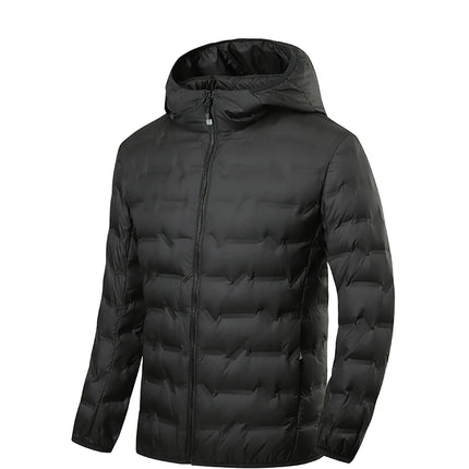 EUMERGX Men's Down Jacket Winter Warm Duck Down Lightweight Padding Jackets Camping Climbing Trekking Graphene Lining Coat