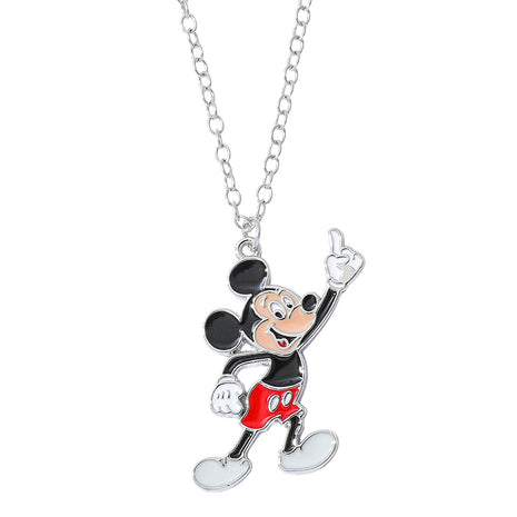 Gioielli Disney minimalisti - Collana con ciondoli smaltati di Topolino da indossare ogni giorno PlatiNum