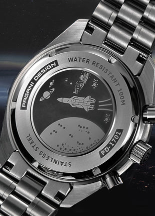 PAGANI DESIGN 2026 Nuovo CK2988 Orologio da Polso da Uomo al Quarzo di Lusso Retrò con Funzione Luna, Vetro Zaffiro e Cronografo di Precisione