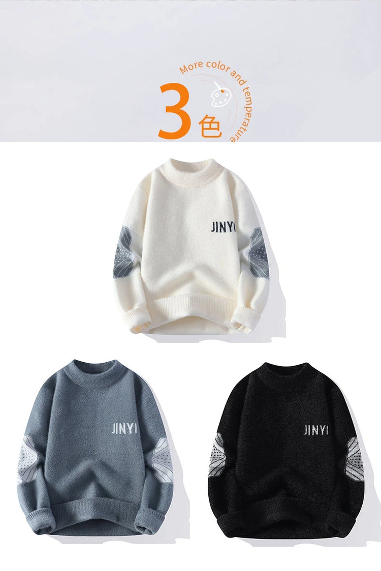 Sweaters men Winter Letter pattern thick sweater men Student youth sweaters autumn Men's wool pullovers full