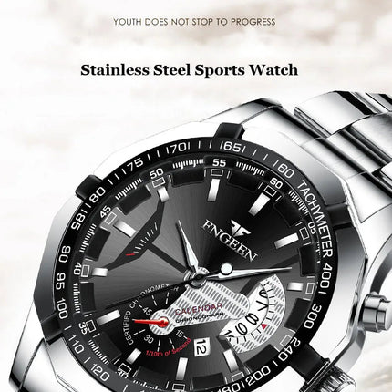 2024 Top Brand di Lusso Orologio di Moda Casual Militare Al Quarzo Sport Orologio Da Polso In Acciaio Pieno Impermeabile Orologio da Uomo Relogio Masculino platinumshop
