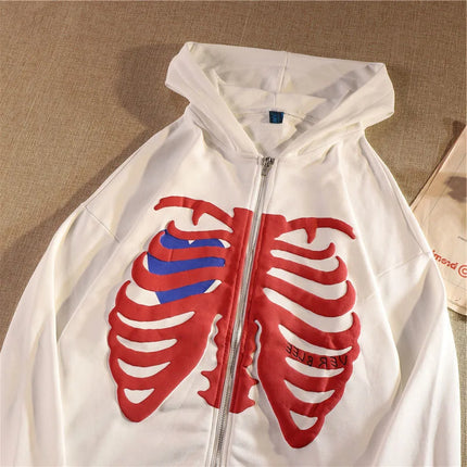 New Hoodies Women Vrouwen Gothic Zwart Zip Up Oversized Sweatshirt Dames Retro Harajuku Capuchon Streetwear Tops