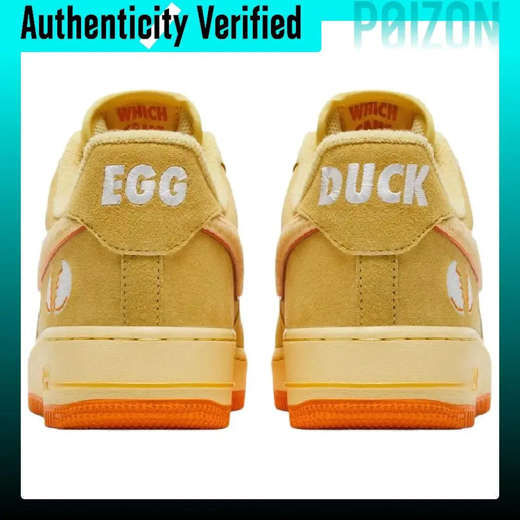 Nike x DOAF Air Force 1 Low top Skateboard Shoes Unisex Yellow IU7612-700