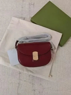 Borsa a tracolla da donna stile sella, borsa a mano in pelle PU, chiusura in metallo, design classico