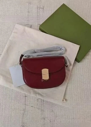 Borsa a tracolla da donna stile sella, borsa a mano in pelle PU, chiusura in metallo, design classico