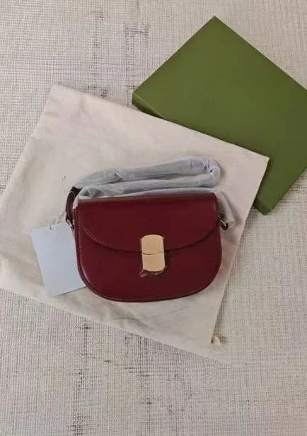 Borsa a tracolla da donna stile sella, borsa a mano in pelle PU, chiusura in metallo, design classico