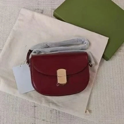 Borsa a tracolla da donna stile sella, borsa a mano in pelle PU, chiusura in metallo, design classico