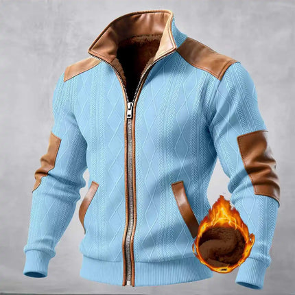 2026 New Winter and Autumn Men's Double-Layered Insulated Thick Hooded Coat, Comfortable Cardigan with Zipper Closure Jacket